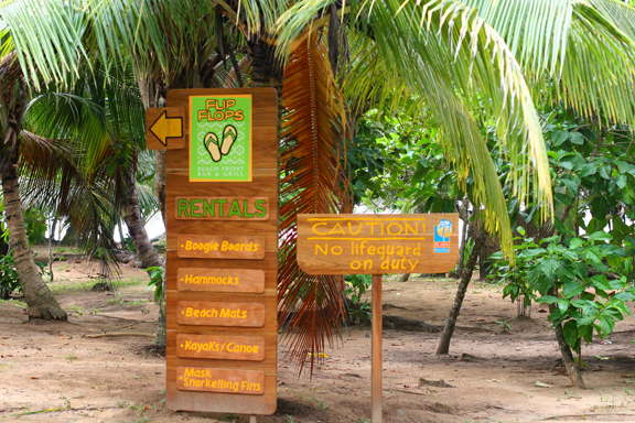 the entrance to Flip Flop Beach