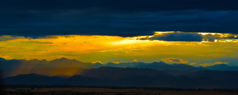 Sundown over the Rockies